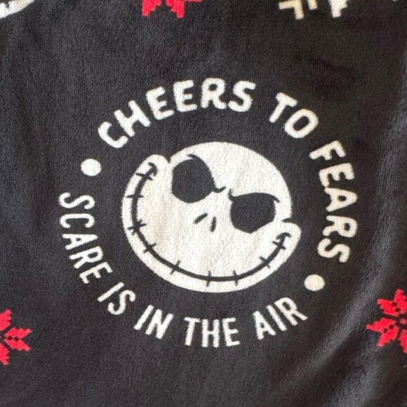 Disney Black and White and Red Snowflake Nightmare Before Christmas Pajama Pants - Picture 3 of 4